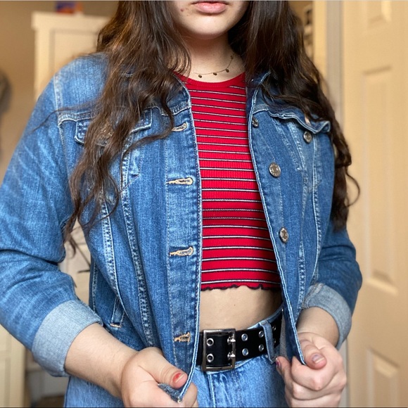 Distressed denim jacket - Picture 1 of 3